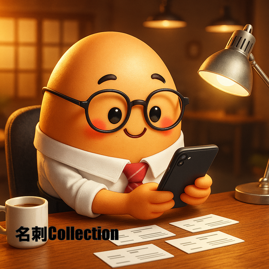 たまごパソ太郎が名刺Collectonを使用中